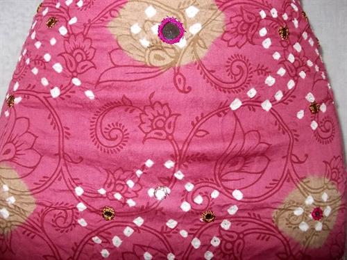 Silk Bandhani Handmade Fabric